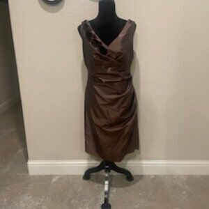 David's Bridal Dress | Espresso Taffeta | Prom, Bridesmaid, Women's size 10